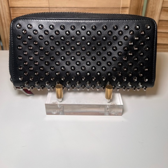 Christian Louboutin Black Studded Wallet - Picture 1 of 9